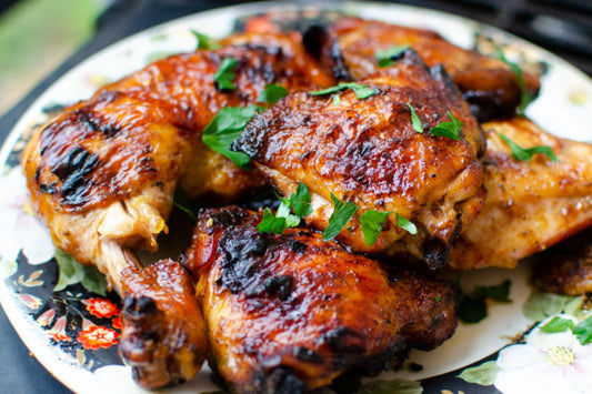 Cuisse de poulet Grilled seasoned chicken thigh